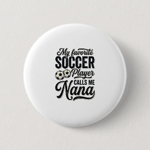 Soccer Nana Vintage Engraving Family Player Shirt_ 6 Cm Round Badge
