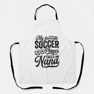 Soccer Nana Vintage Engraving Family Player Shirt_ Apron
