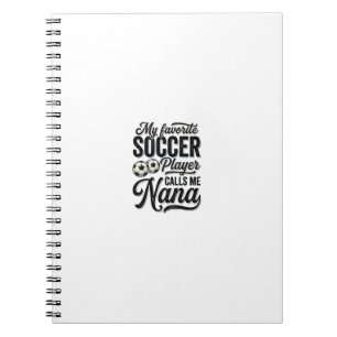 Soccer Nana Vintage Engraving Family Player Shirt_ Notebook