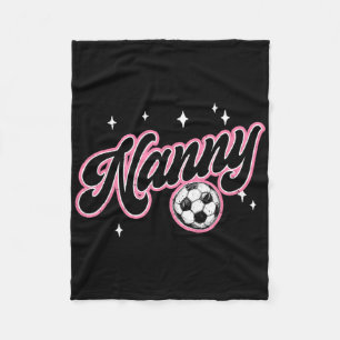 Soccer Nanny Funny Soccer Player Nanny Fleece Blanket