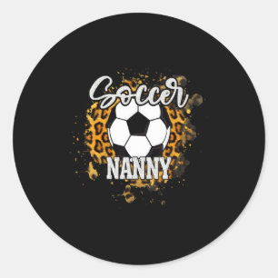 Soccer Nanny Vintage Soccer Family Matching T Shir Classic Round Sticker