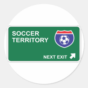 Soccer Next Exit Classic Round Sticker