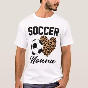 Soccer Nonna Leopard Heart Nonna T-Shirt