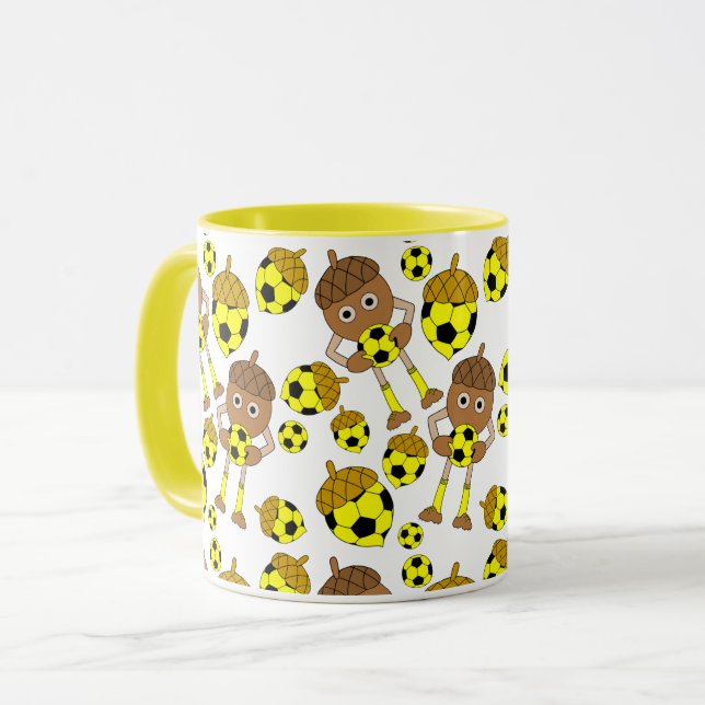 Soccer Nut Pattern Mug (Front Left)