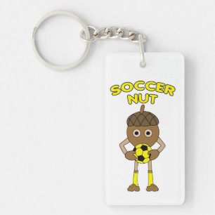 Soccer Nut Text Key Ring