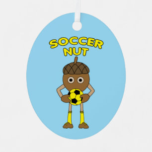 Soccer Nut Text Metal Tree Decoration