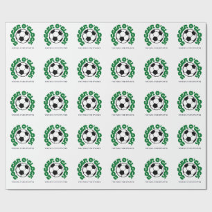 Soccer O'Clock – Focused Until It's Over Soccer Wrapping Paper