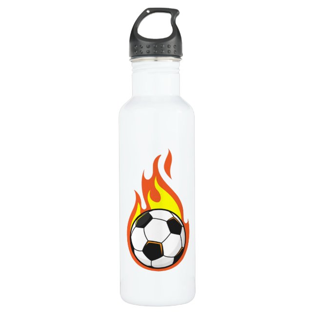 Soccer on Fire 710 Ml Water Bottle (Front)
