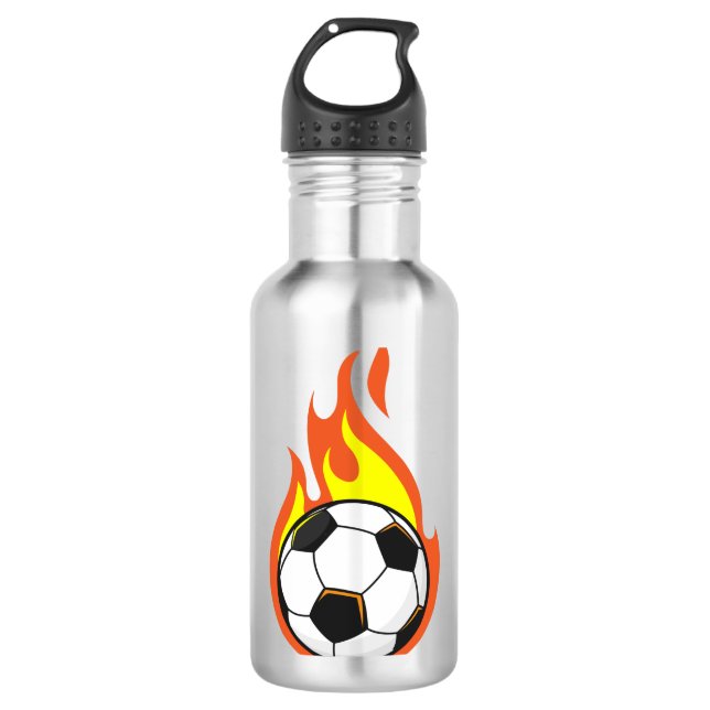 Soccer on Fire 710 Ml Water Bottle (Front)