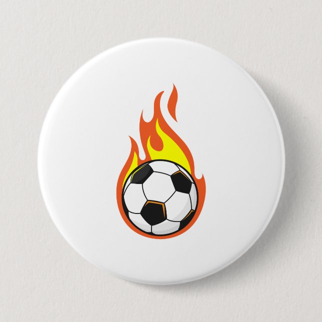 Soccer on Fire 7.5 Cm Round Badge (Front)