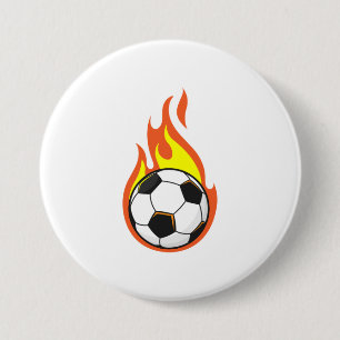 Soccer on Fire 7.5 Cm Round Badge