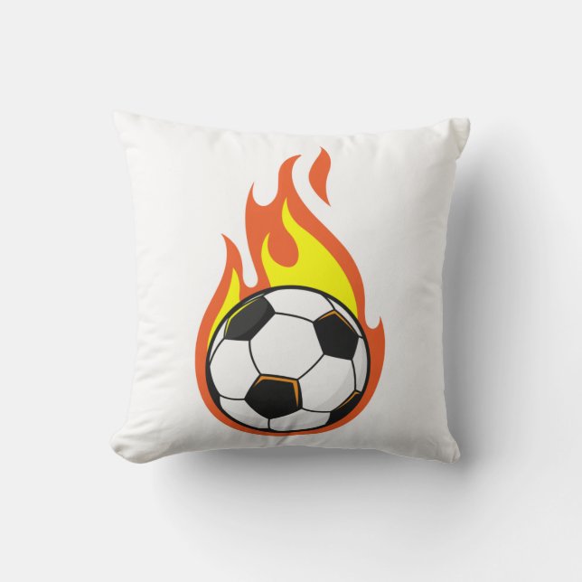 Soccer on Fire Cushion (Front)