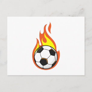 Soccer on Fire Postcard