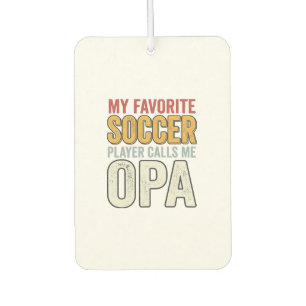 Soccer Opa Vintage Typography Shirt Design_1 Car Air Freshener