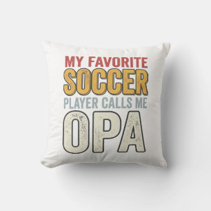 Soccer Opa Vintage Typography Shirt Design_1 Cushion