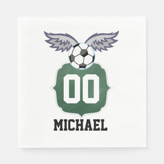 Soccer or Football Party Napkin (Front)