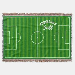 Soccer or Football personalised Throw Blanket