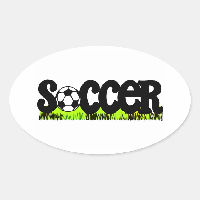 Soccer Oval Sticker (Front)