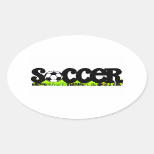 Soccer Oval Sticker