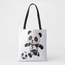 Soccer Panda Tote Bag
