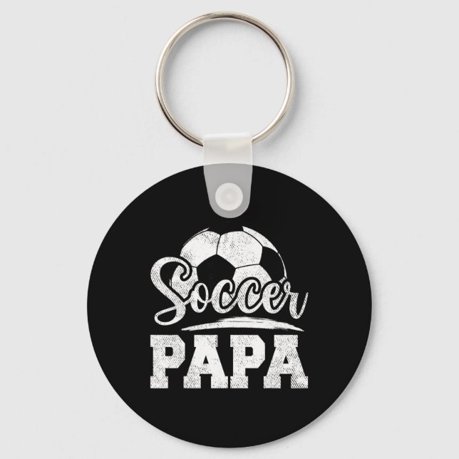 Soccer Papa Soccer Player Game Day Father's Day  Key Ring (Front)