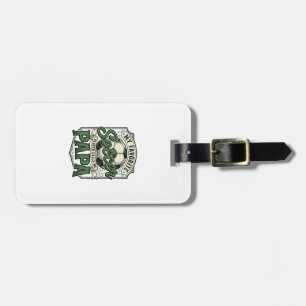 Soccer Papa Vintage Engraving Shirt Design_1 Luggage Tag