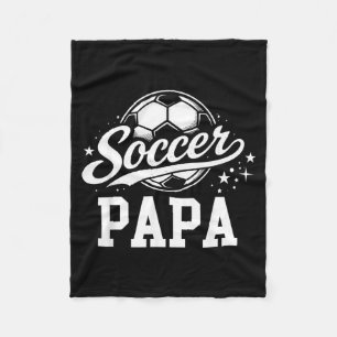 Soccer Papa Vintage Soccer Ball Fleece Blanket