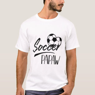 Soccer Papaw Heart Family Matching Team Player Soc T-Shirt