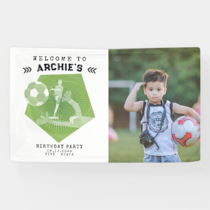 Soccer Party Game Day Pitch Birthday Photo Welcome Banner