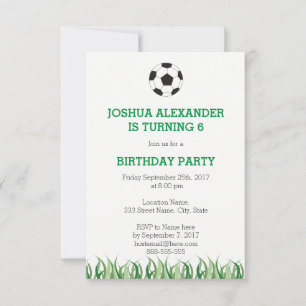 Soccer Party Invitation