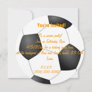 Soccer party invitation