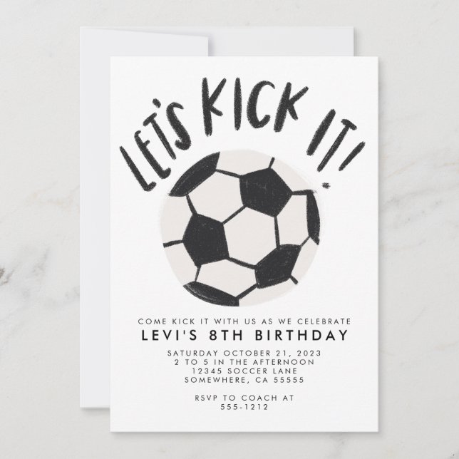Soccer Party Invite (Front)