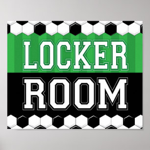 Soccer Party LOCKER ROOM Sign Print