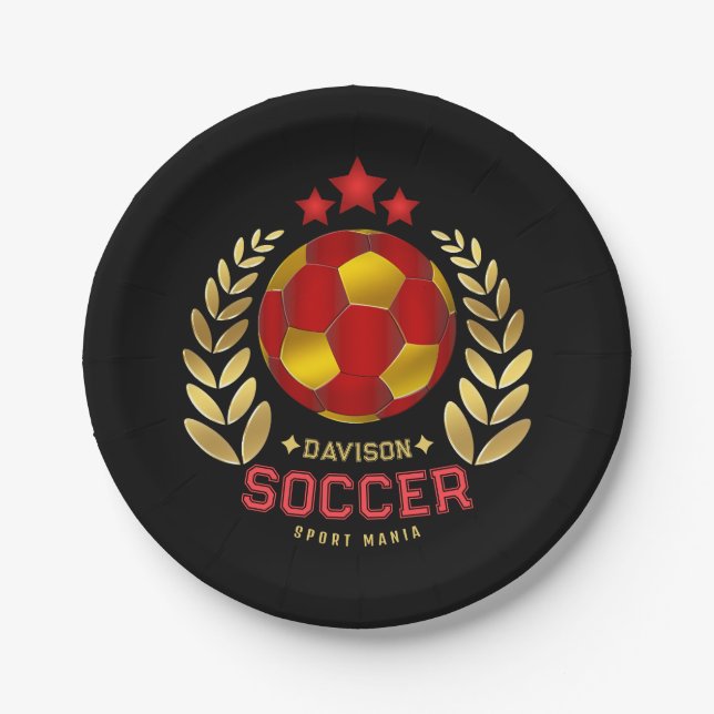 Soccer Party  Paper Plate (Front)