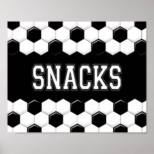 Soccer Party SNACKS Sign Print