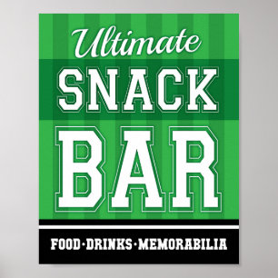 Soccer Party ULTIMATE SNACK BAR Sign Print