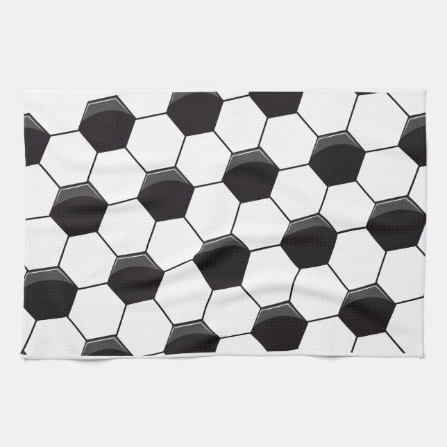 Soccer Pattern Tea Towel (Horizontal)