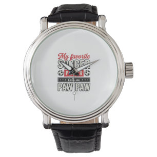 Soccer Paw Paw Vintage Player Grandpa Shirt Design Watch