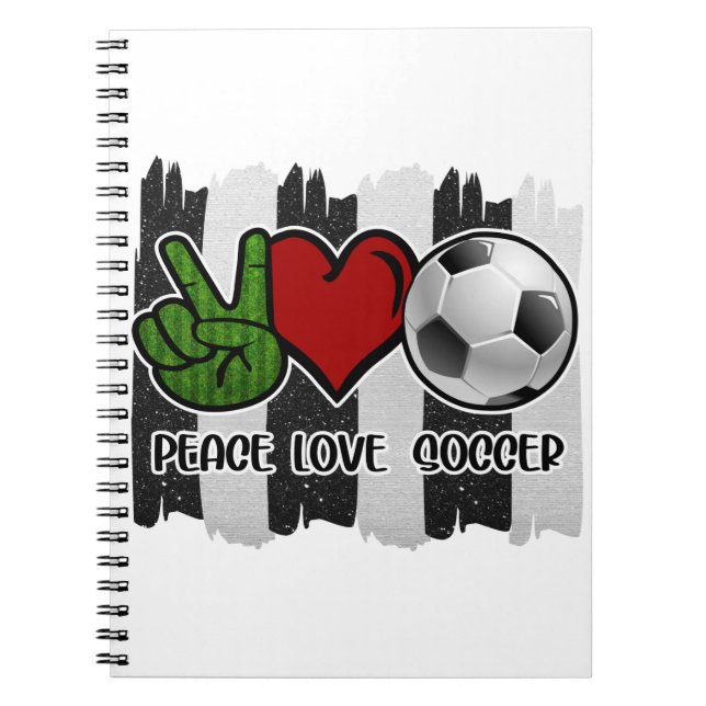 Soccer Peace and Love Notebook (Front)