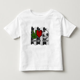 Soccer Peace and Love Toddler T-Shirt