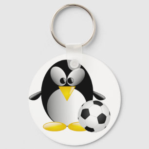 Soccer Penguin Keychain
