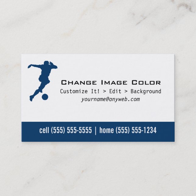 Soccer - Personal Business Card (Front)