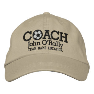 Soccer Personalise Coach Hat Name Team
