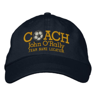 Soccer Personalise Coach Hat Name Team