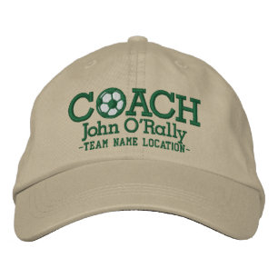 Soccer Personalise Coach Hat Name Team