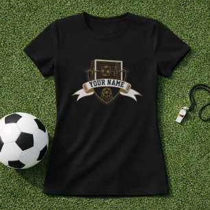 Soccer Personalised Crest Player Name T-Shirt