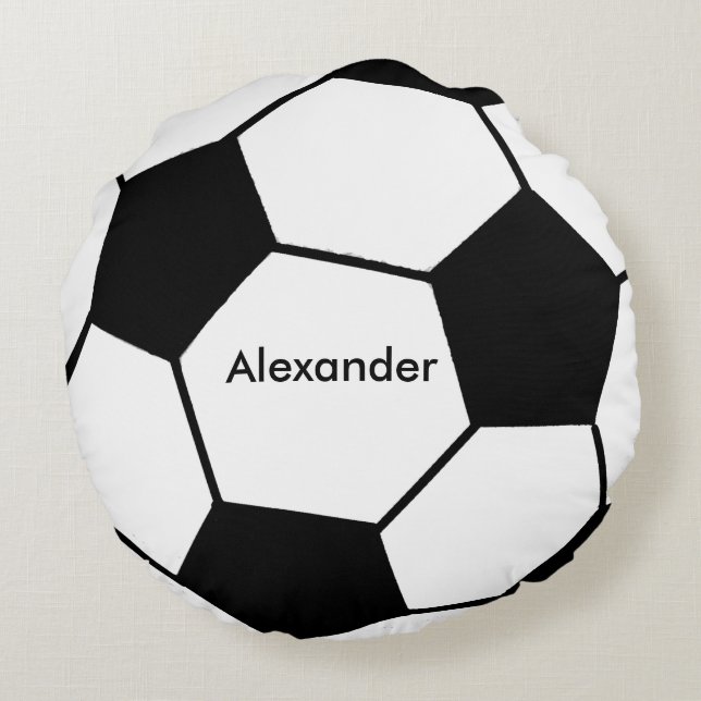 Soccer Personalised Round Pillow (Back)