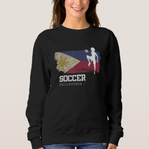 Soccer Philippines Flag Football Womens Soccer Gir Sweatshirt