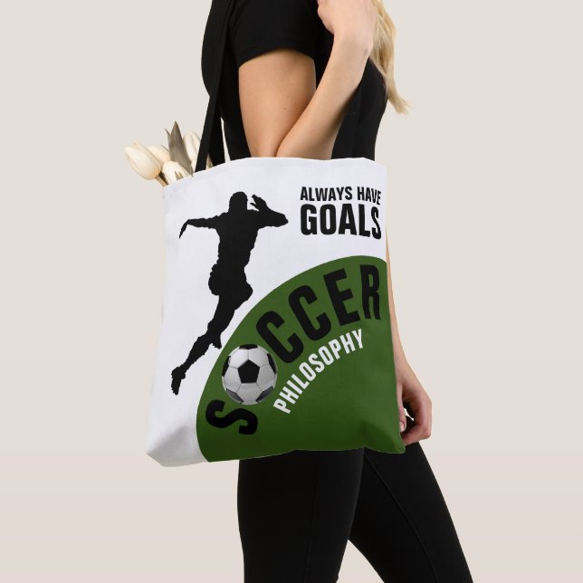 Soccer Philosophy Tote Bag (Close Up)