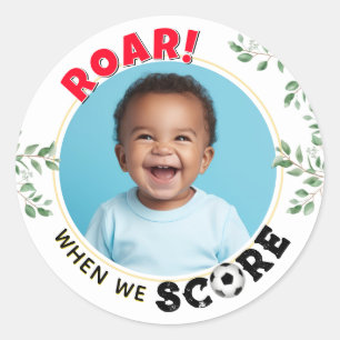 Soccer Photo Classic Round Sticker